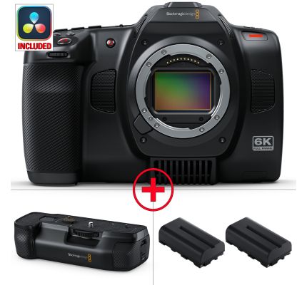 Blackmagic Cinema Camera 6K Battery Grip - Battery Bundle