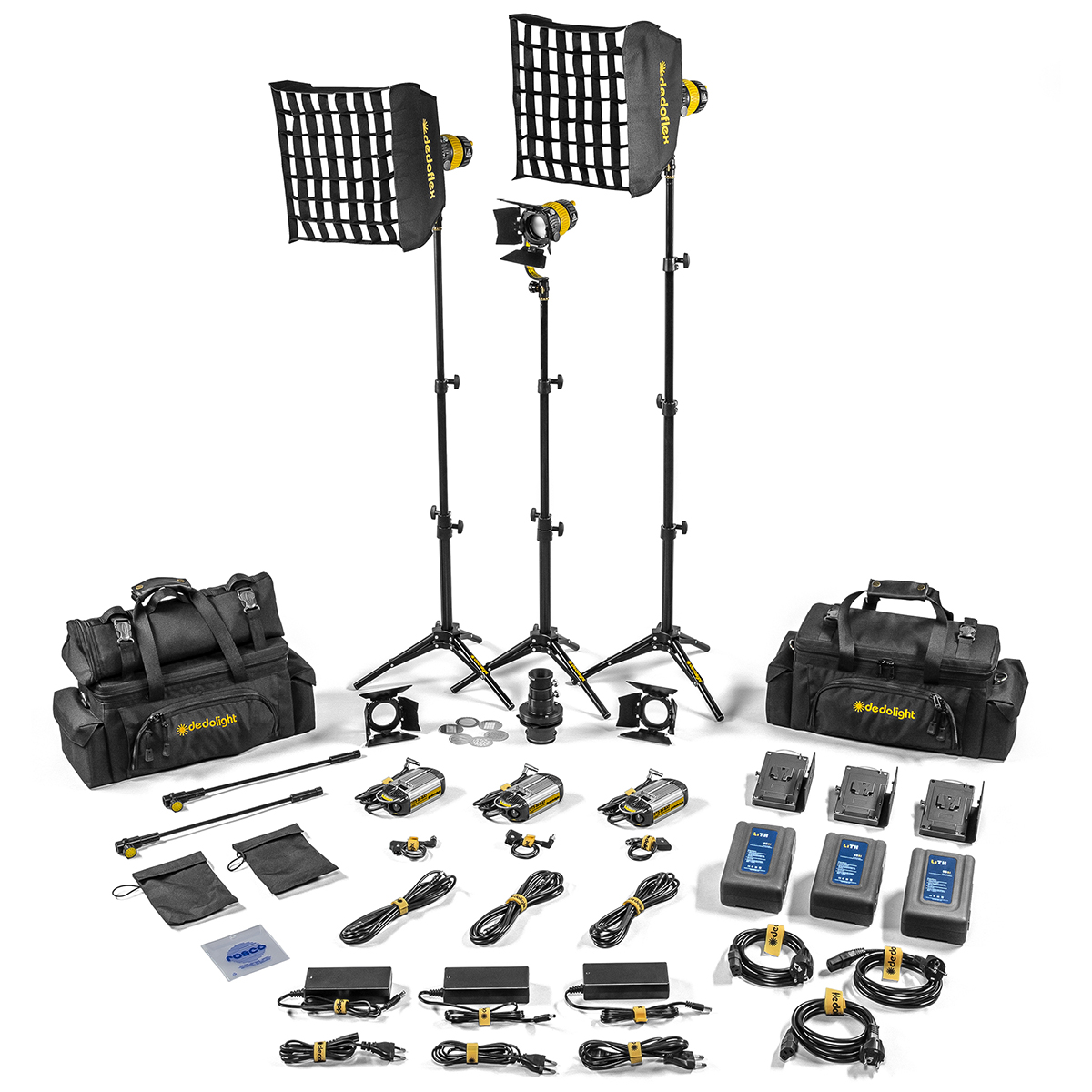 Dedolight SLT3-3-D-M 3-Leuchten Micro LED Kit Tageslicht AC Master