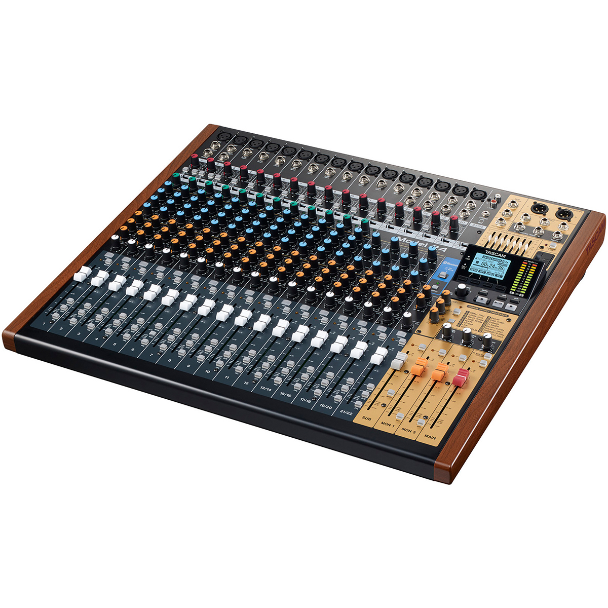 Tascam Model 24 22-Kanal-Analogmischpult mit digitalem 24-Spur-Recorder
