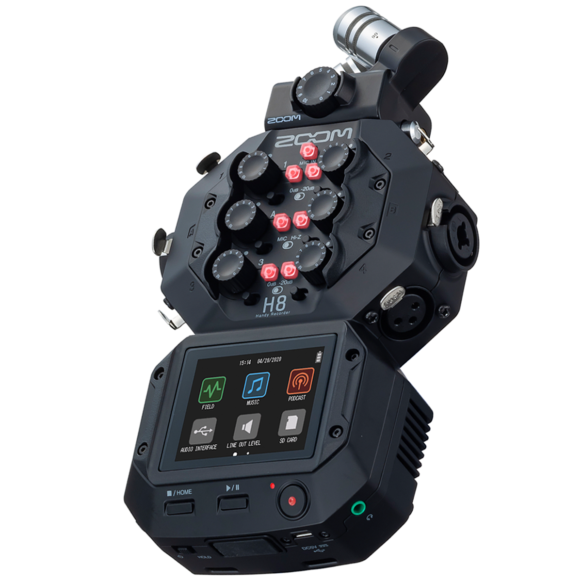 Zoom H8 Multi-Track Handy-Recorder mit Touchscreen Interface